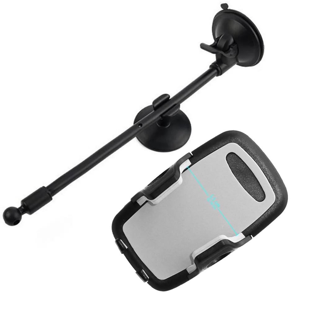 He515f4579a1c4429b96b08b83c5ac745N Universal Windshield Dashboard Flexible Long Arm Car Phone Stand Holder Mount For iPhone 13, 12, 11 Pro Max, 8 Xiaomi, Huawei Mallzona