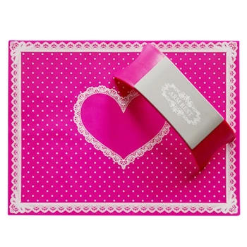 

Lace Hand Rest Manicure Tool Foldable Table Mat Pad Hand Pillow Silicone Nail Mat Hand Pillow for Nail Art Rest (Rose Red)