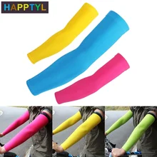 HAPPTYL 1Pair UV Protection Arm Sleeves with Anti-Slip Tattoo Covers Compression Sunblock Ice Silk Cooling Athletic Sleeves