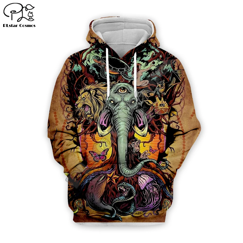 

Newest elephant psychedelic Hoodies sweatshirt men women 3D colorful print Trippy sweatshirt tops Clothes hip hop coat EL-004