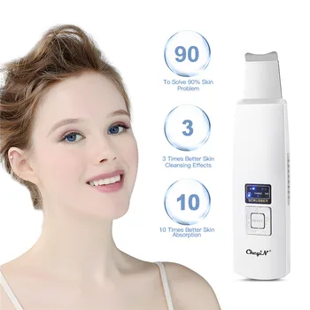 

Ultrasonic Ion Skin Scrubber Facial Care Ultrasonic Scrubber Cleaner Blackhead Removal Face Peeling Extractor Skin Beauty Device