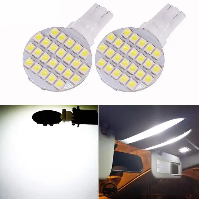 

2X T10 921 194 168 RV Trailer Interior 12V 24 LED Replace Halogen Light Bulbs Lamps For RV Car Boat landscaping etc...