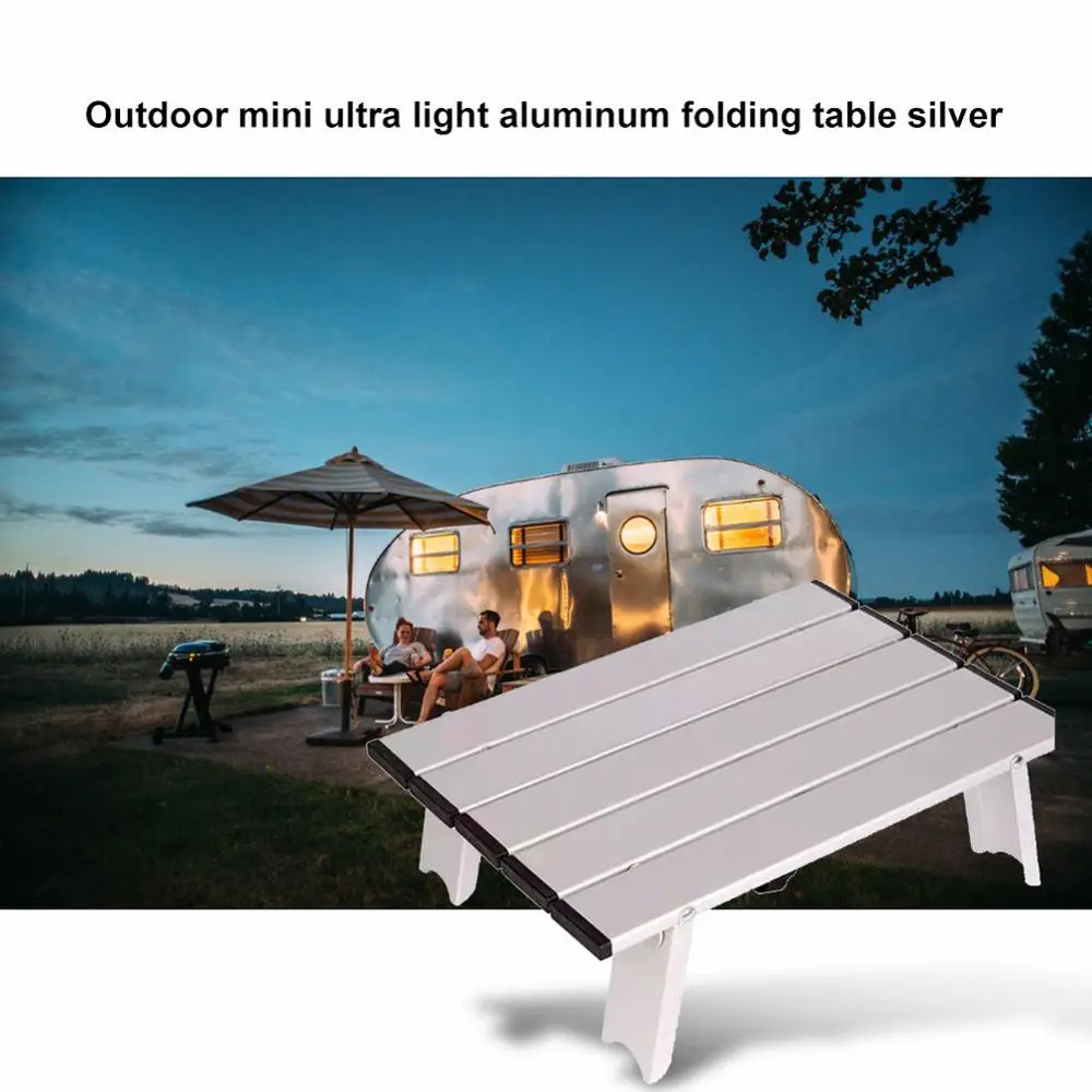 

1Pc Portable Mini Picnic Table Beach Camping Travel 7075 Aluminum Ultralight Folding Waterproof Foldable 40DC23