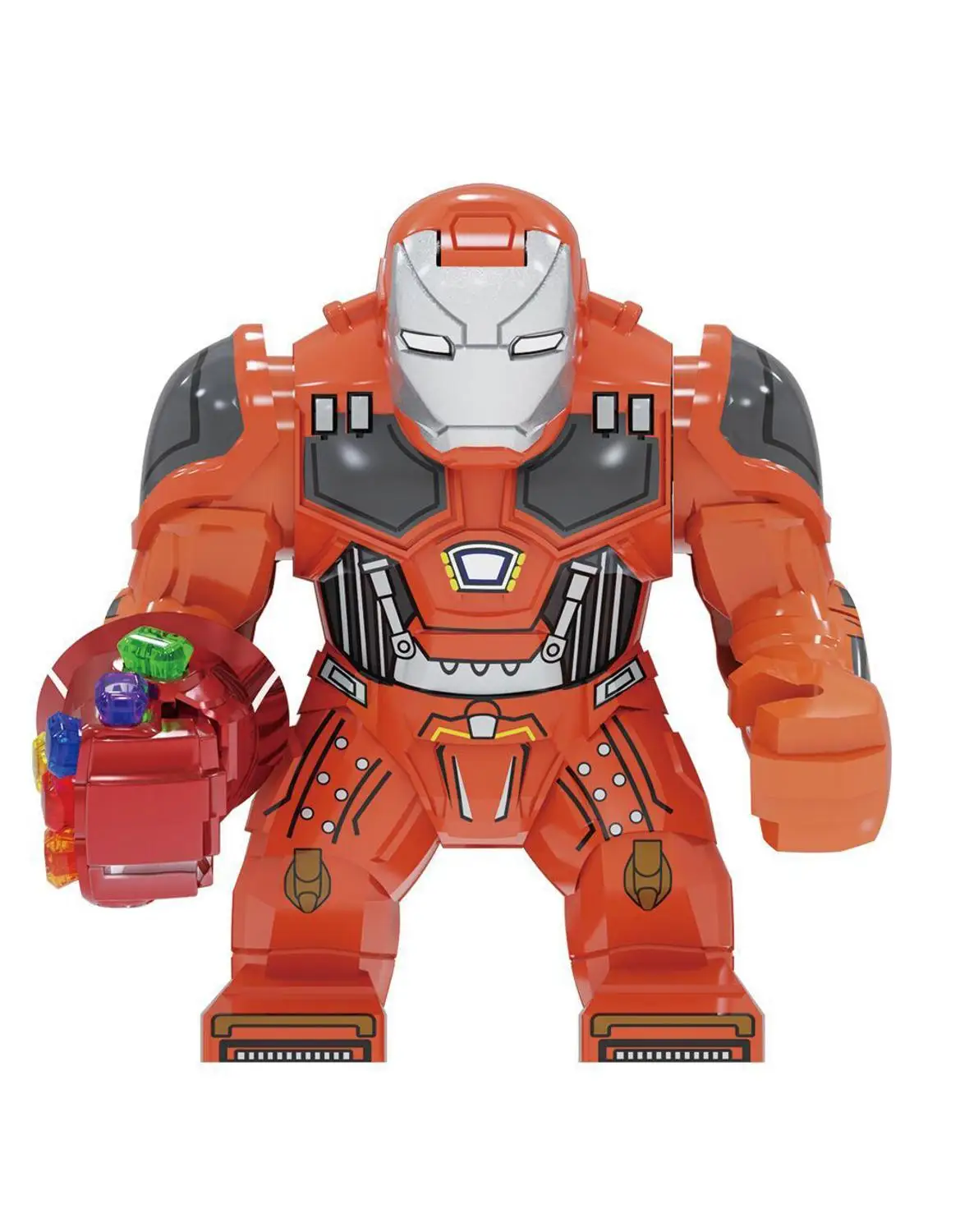 

Kids diy block Assembled Blocks toy Steel Man Mark Gem Gloves Patriot Mechanical Armor Character Statue Model Toy