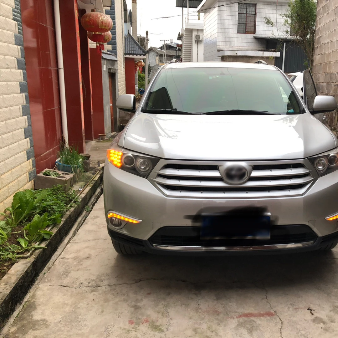 2 шт. светодиодный фонарь дневного света для Toyota Highlander 2012 2013 желтый сигнал поворота функция 12 В автомобиля DRL противотуманная фара украшение