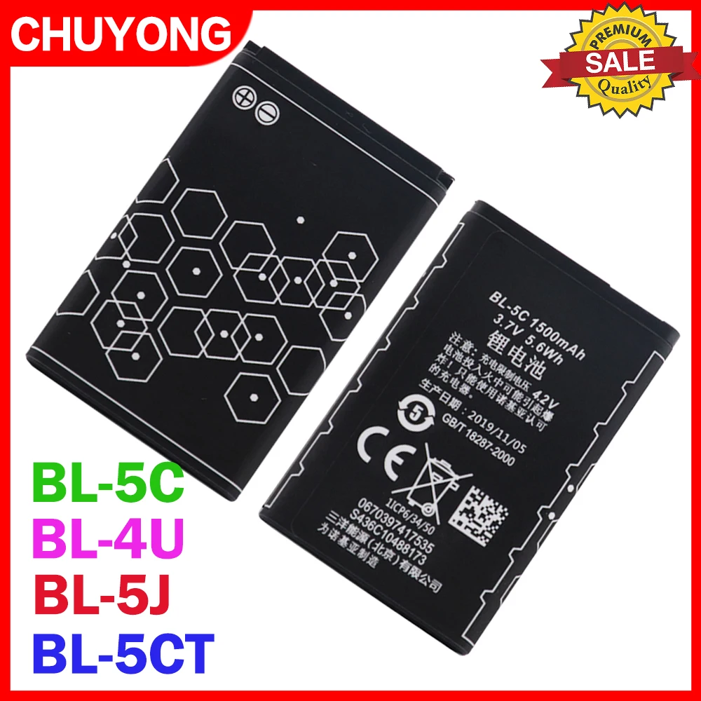 BL 5C 5CT 5J 4UBattery для Nokia E66/E75/C5 03/C5 04/C5 05 Lumia 520 5230 5228 X6 5800 XpressMusic N900|Аккумуляторы