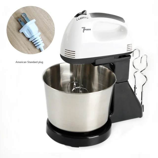 110 V to 220 V Electric Household Desktop Egg Cream and Batter Handheld Hand Mixer Milk Frother Stand Mixer Food Mixer US plug 110V