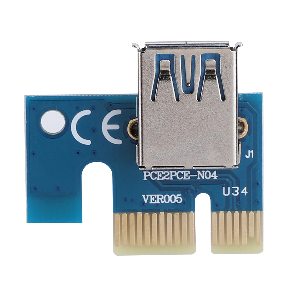 1pcs  PCI-E Riser Card 30CM 60CM 100CM USB 3.0 Cable PCI Express 1X to 16X Extender PCIe Adapter for GPU Miner Mining Blue