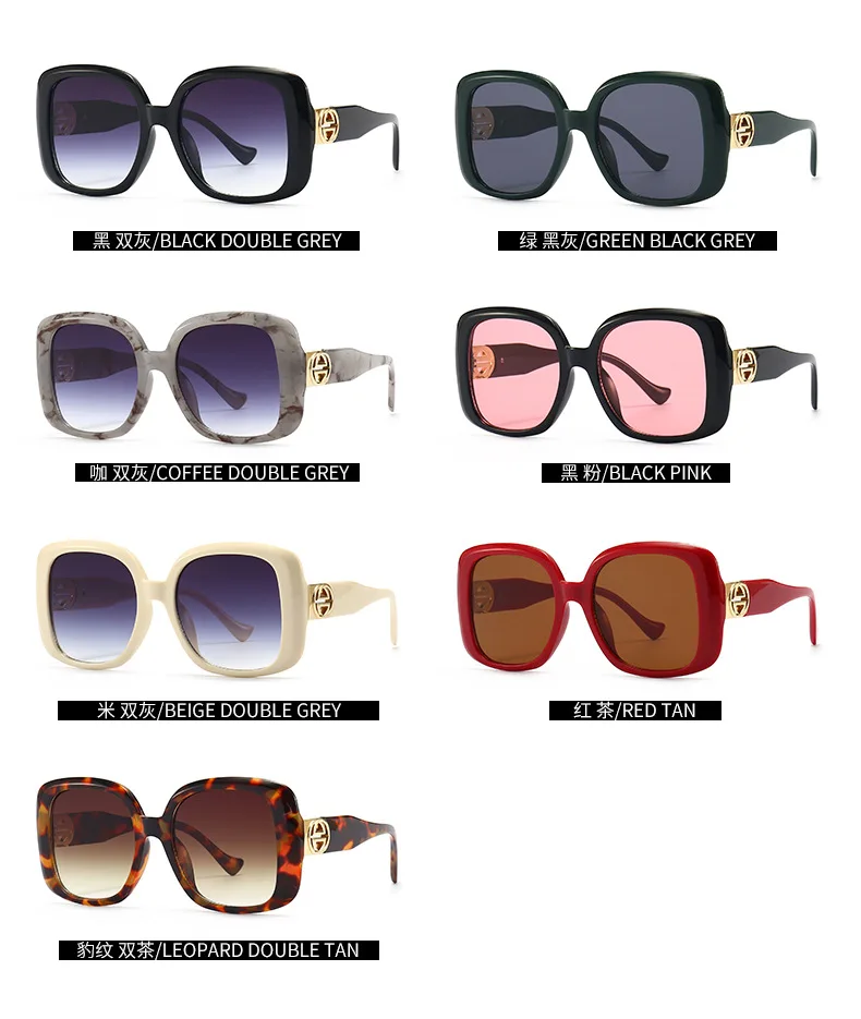 DPZ Fashion Square Sunglasses Women Luxury Oversized Gradient Sun Glasses Classic Eyewear for Lady Shades Eyewear Oculos 927 best sunglasses for big nose