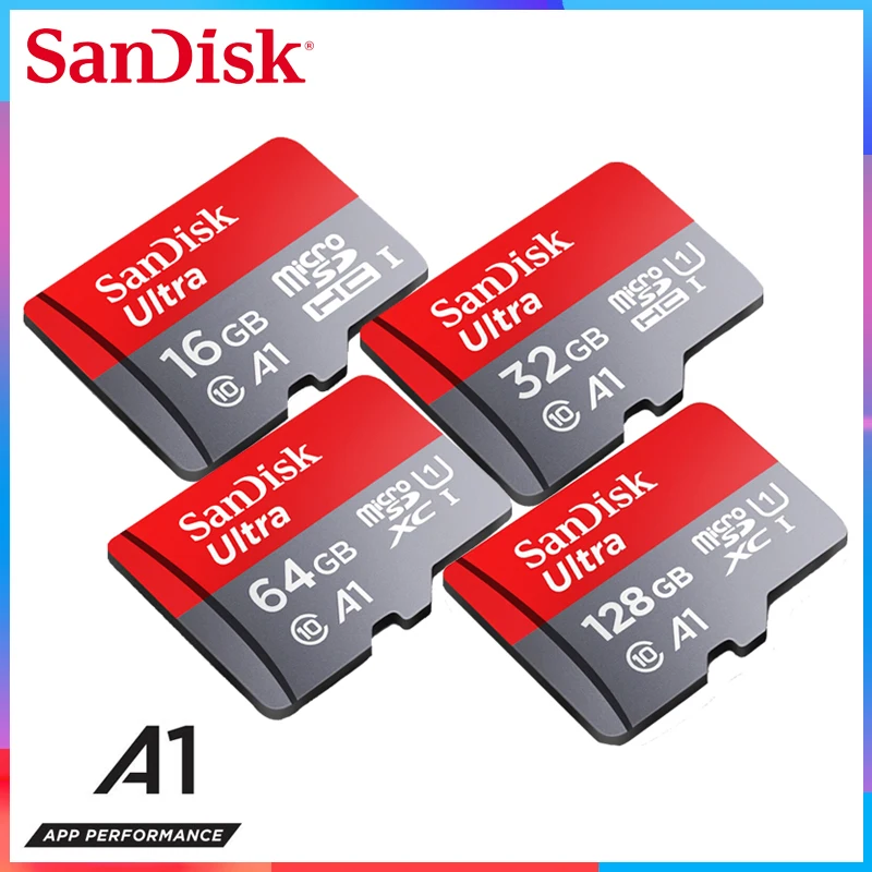 Карта памяти SanDisk Ultra 200 ГБ 128 UHS-I карта 64 32 U1 класс 10 microSD 16 для смартфонов и