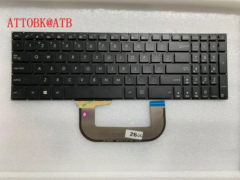 Teclado Portátil para Asus Vivobook Pro 17 Eua sp la N705 N705fd N705ud N705fn A705ua R702 F705 X705ma X705mb X705ua X705uf X705u - Imagem 3