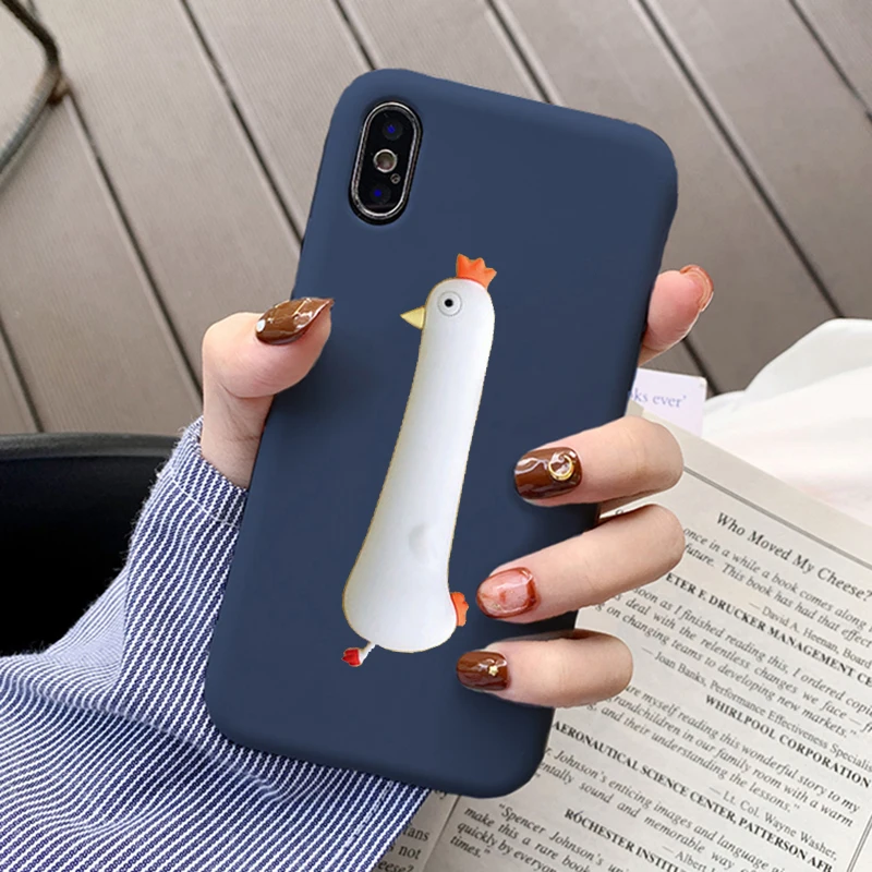 Чехол с 3D рисунком динозавра цыпленка конфет для Xiao mi A1 A2 Lite A3 mi 5X6X8 Lite 9 SE 9T Pro Coque Chicken Funda мягкий чехол из ТПУ - Цвет: Chick Dark Blue