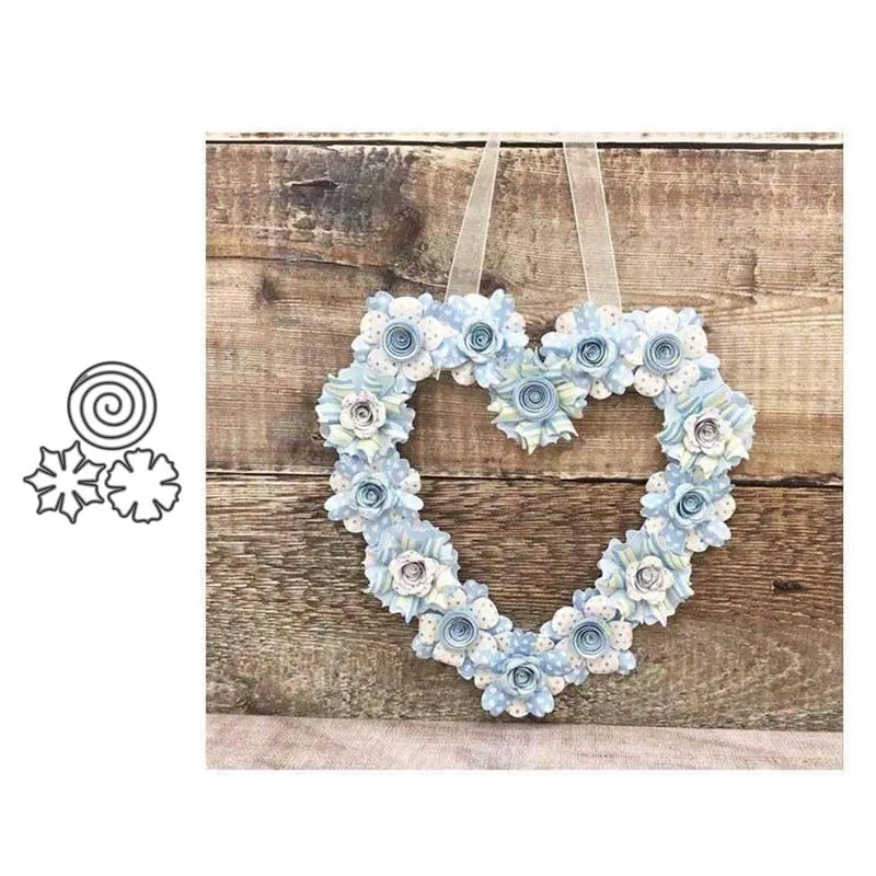 

Metal Cutting Dies Composition of a flower 2 Stencils Scrapbooking Album Paper Decorative Craft Embossing New 2019