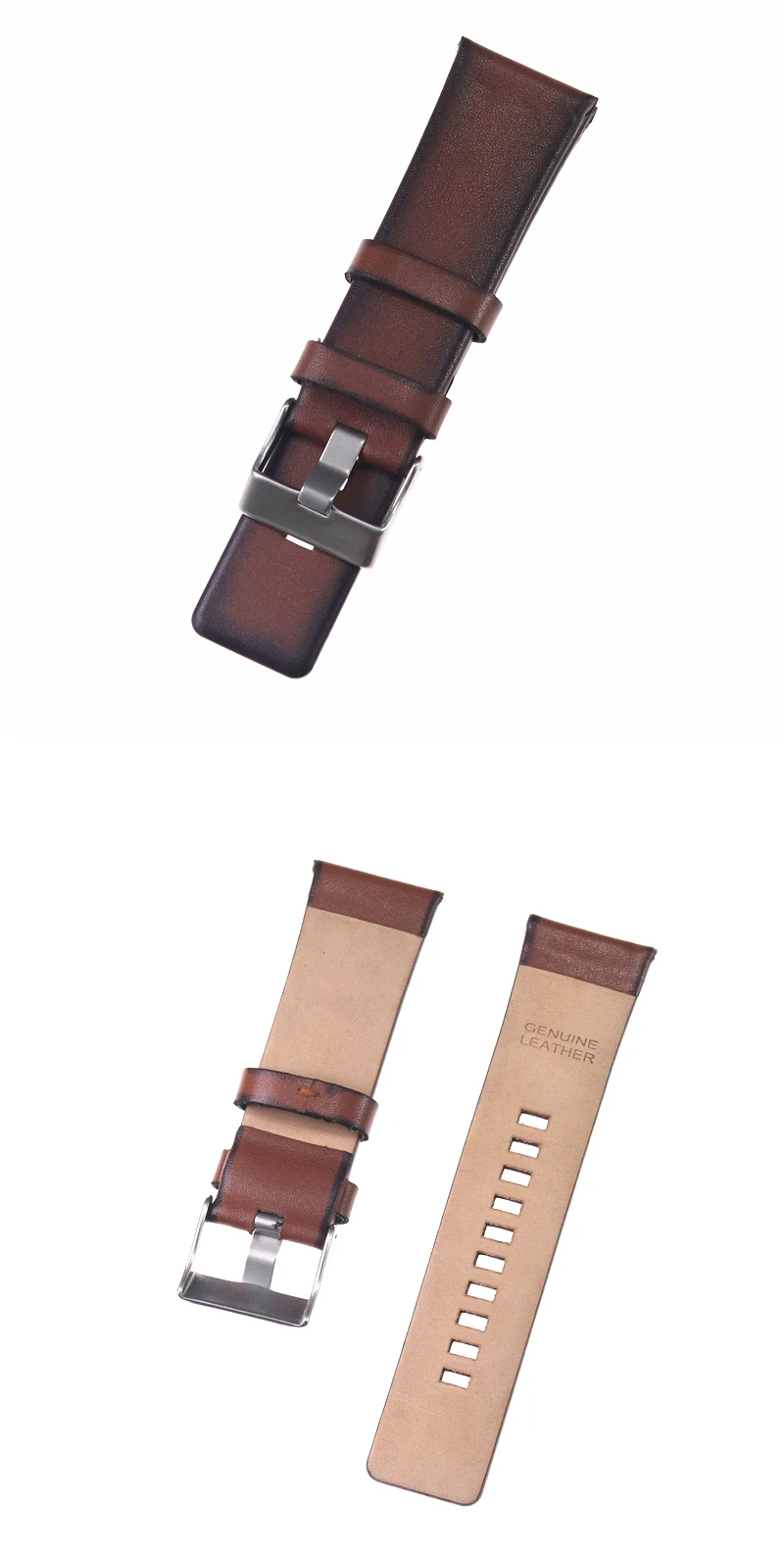 26 мм высококачественный кожаный ремешок для дизельных часов Ремешок Браслет с пряжкой Коричневая Кожаная цепь