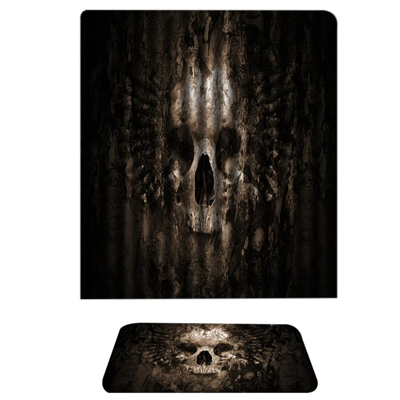 Страшный ржавый тусклый череп Хэллоуин занавеска для душа и набор ковриков для ванной водонепроницаемый полиэстер Ванная комната ткань