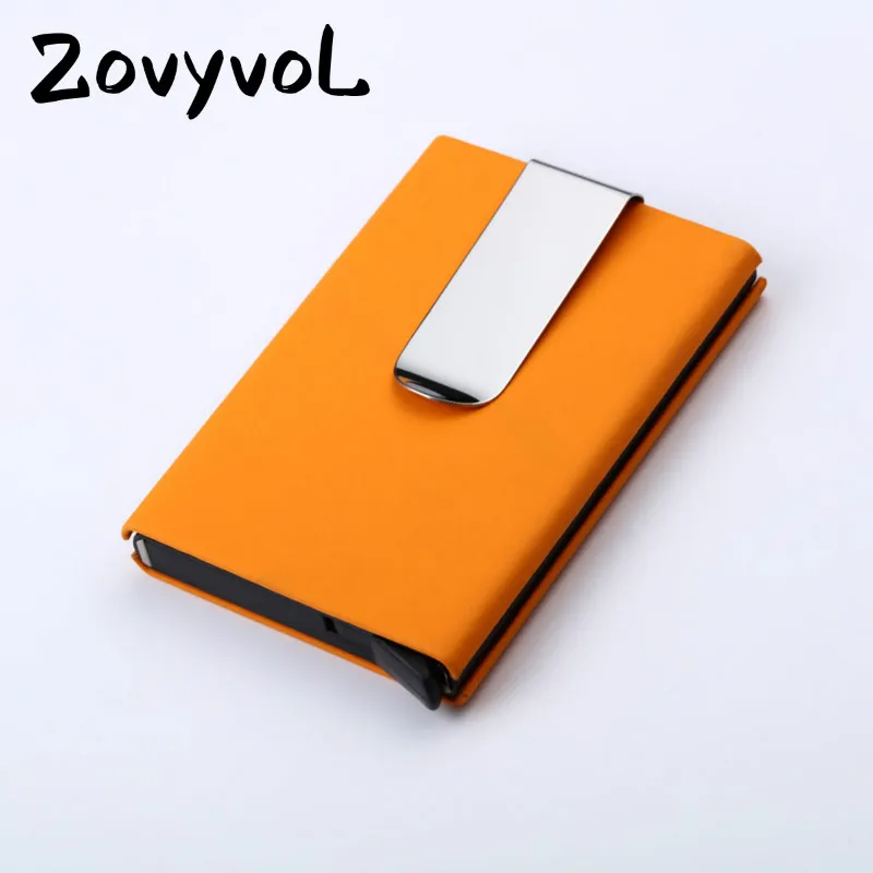 ZOVYVOL, мужской и женский чехол для визиток, автоматический набор карт, бизнес алюминиевый держатель для ID, держатель для карт, посылка для карт