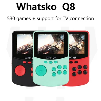 

Whatsko Q8 mini handheld game console retro game arcade support HD output support simulator