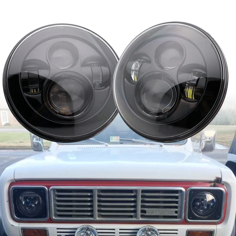 

7inch Round Led Headlight High Low Beam Light Halo Angle Eyes DRL Headlamp For JeepLadaJK TJ Wrangler