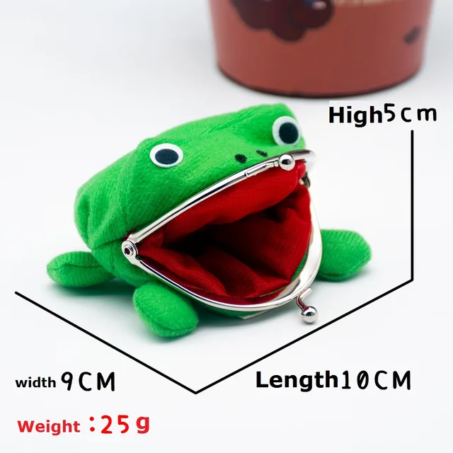 Bandai Anime Naruto Frog Wallet Coin Purse Key Chain Cute Plush Novelty Adorable Cartoon Cosplay Figure Women Bag Accessories green