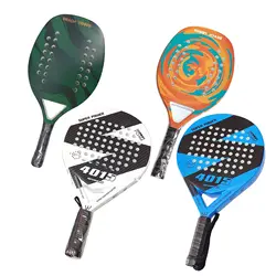 Camewin Professional Full Carbon Beach Tennis Paddle Racket Outdoor Sports Soft EVA Face Tennis Rackets for Adult