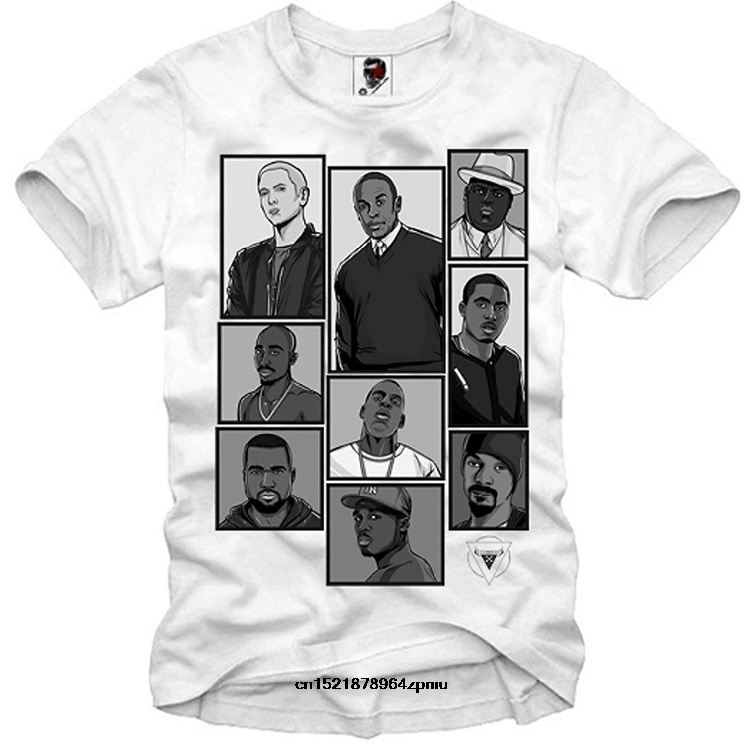 Мужская футболка Gta в стиле хип-хоп со звездами Dr. Dre Eminem Kanye West забавная новинка