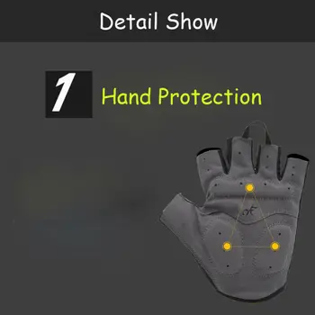 

Men Cycling Gloves Bike Half Finger Bicycle Gel Padded Fingerless Sports Unisex