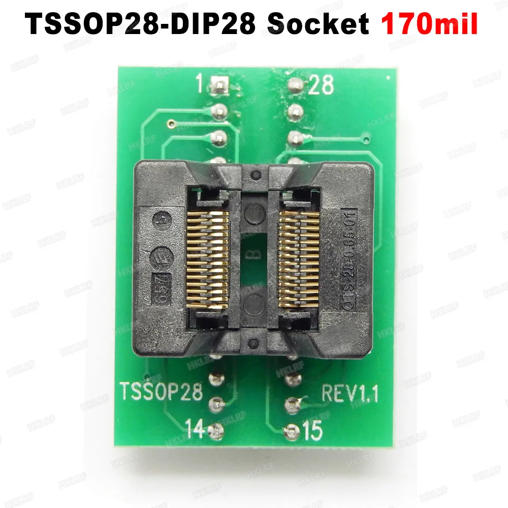 Top Quality Adapter TSSOP28 to DIP28 Programmer Socket OTS-28-0.65-01 (170mil) 0.65mm Pitch | Электронные компоненты и