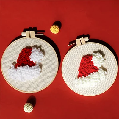 Punch Needle Christmas Children  Diy Punch Needle Embroidery Kit -  Embroidery Diy - Aliexpress