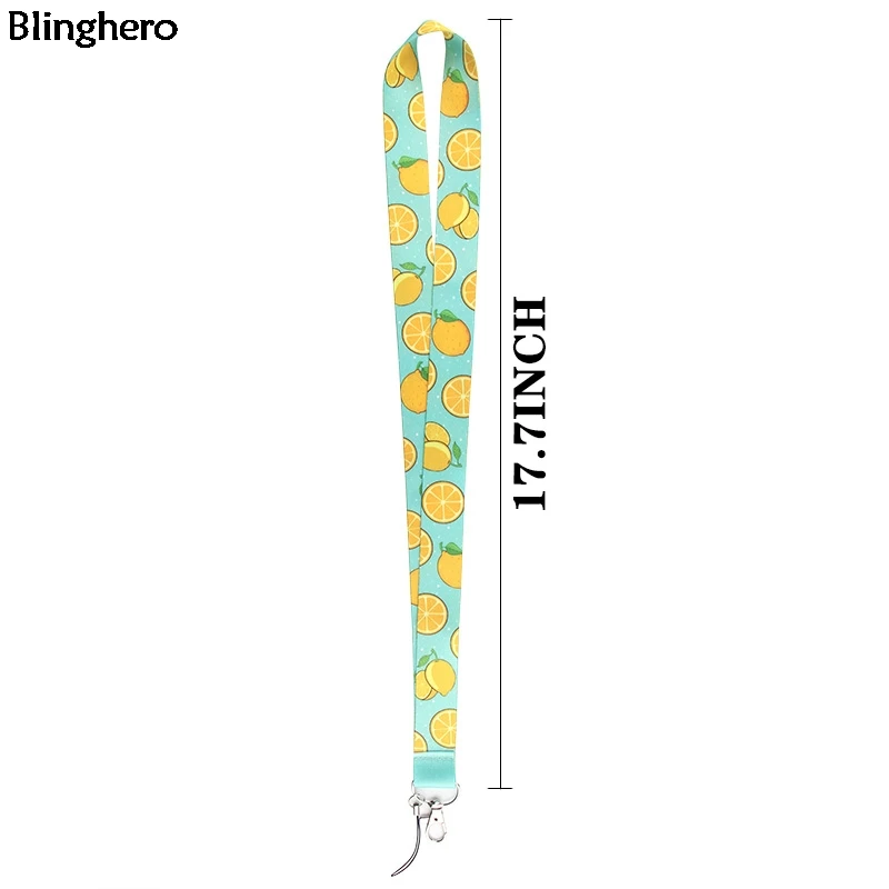 Blinghero, крутой лимон, печать, ремешки, ключи, телефон, шейный ремешок, модная веревка, стильный держатель для ID значка, брелоки, ремешок, BH0340
