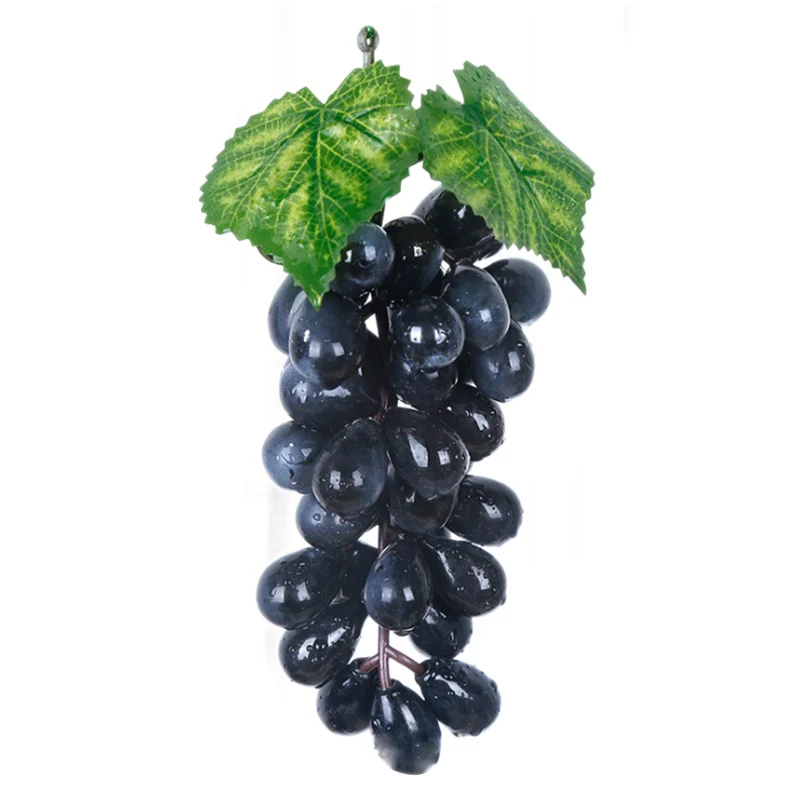 18CM Artificial Fruit Grapes Plastic Fake Decorative Fruit Lifelike Home Wedding Party Garden Decor Mini Simulation Fruit