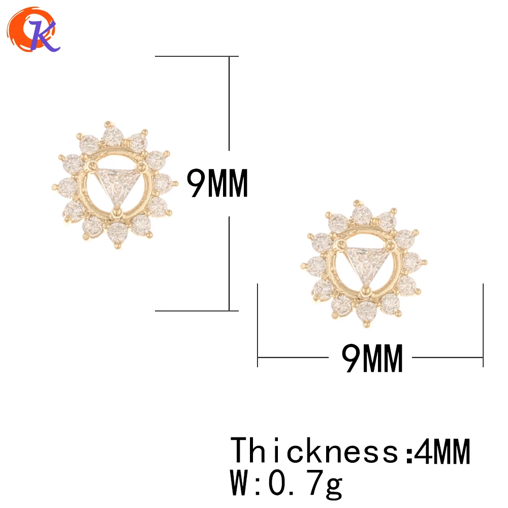 Cordial Design 50Pcs Jewelry Accessories/DIY Making/Genuine Gold Plating/Cubic Zirconia Charms/Hand Made/Fingernail Findings - cordial