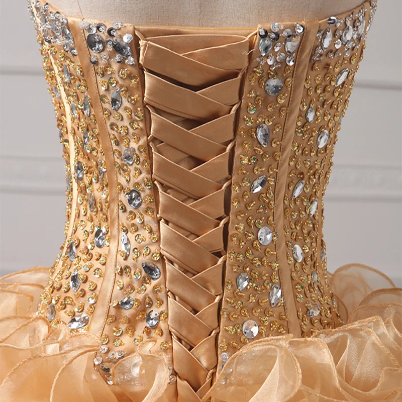 Quinceanera Dresses 2 in 1 Detachable Ruffles Skirt Sweet 16 Pageant Jiayigong Beaded Sequined Sweetheart Real Sample