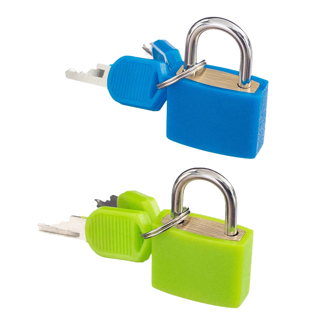 2Pack Small Padlock with Keys Suitcase Luggage Bag Security Locks Travel Accessories