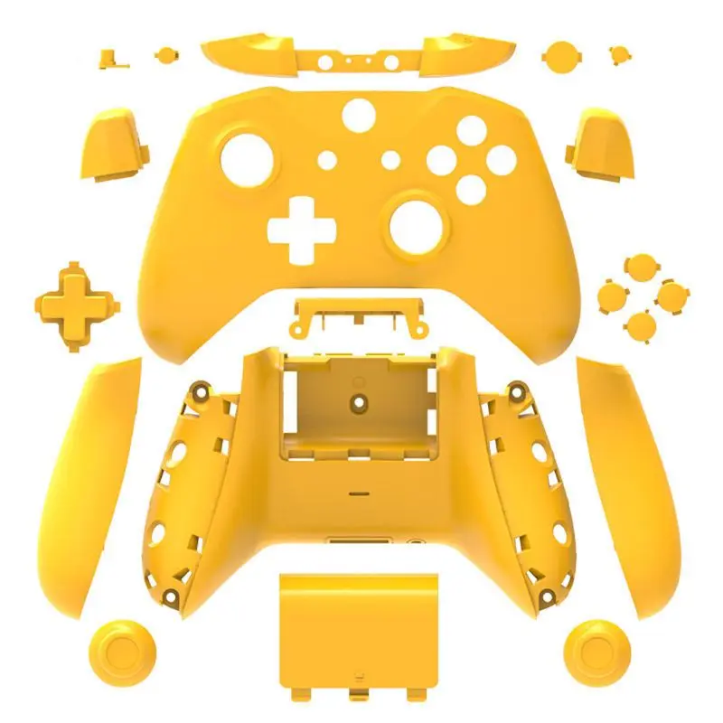 Оболочка для Xbox One тонкая Замена Полный корпус и кнопки мод комплект матовый чехол 24BB - Цвет: Yellow