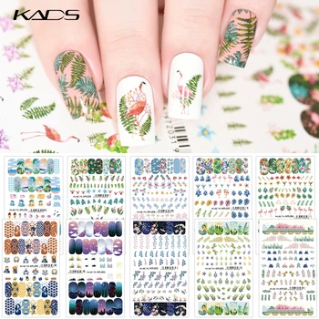 

KADS Large Size Nail Art Sticker Foil Decoration Nail Water Transfer Decals Summer Vacation Sheet Nails 3d Nails Accessories