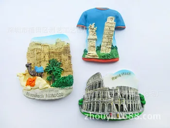 

3d Resin Fridge Magnets Italy Rome France Morocco World Tourism Souvenir Refrigerator Sticker Decorative Magnets Gift Ideas