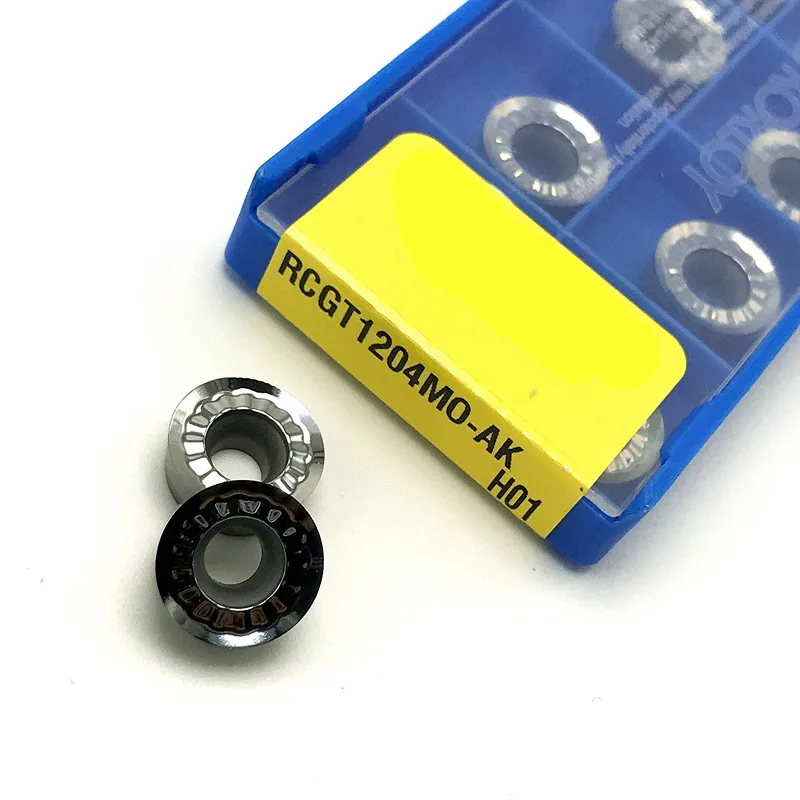 

KORLO milling insert RCGT1204 / 10T3 / 0702MO AK H01 face milling cutter, CNC milling cutter for machining AL + TIN alloy wood.