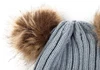 Accesorios para artículos de bebé, abrigo invernal de punto de ganchillo, gorro con bolas de pelo, gorro, 2022 ► Foto 3/6