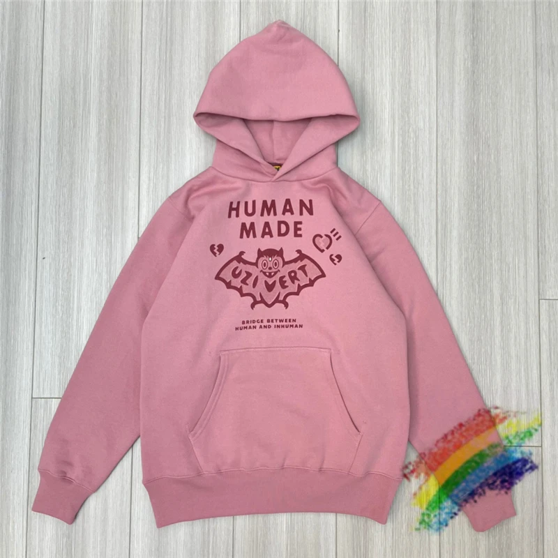 Heavy Fabric Pink Human Made Bat Logo Hoodie Men Women 1:1 Best Quality ...