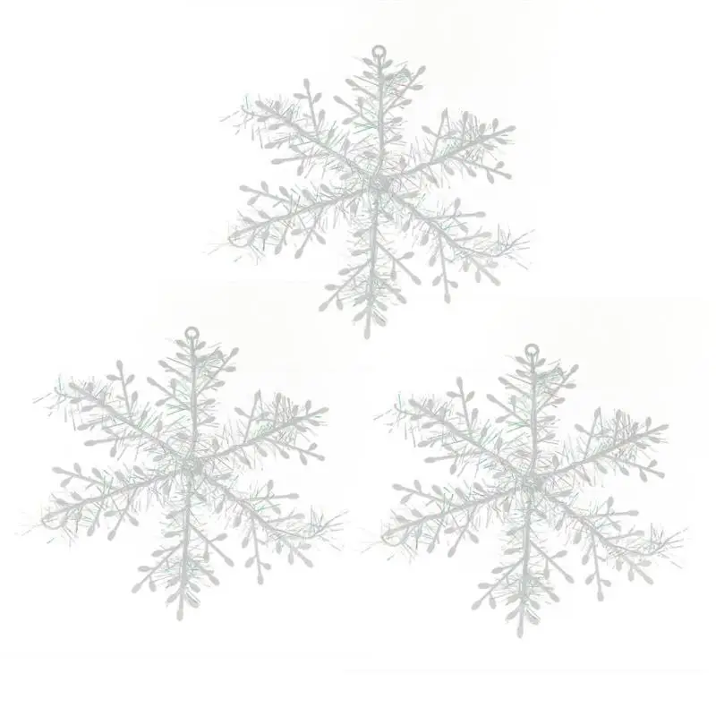 3 шт. рождественские Белые снежинки Рождественские елки Висячие Подвески