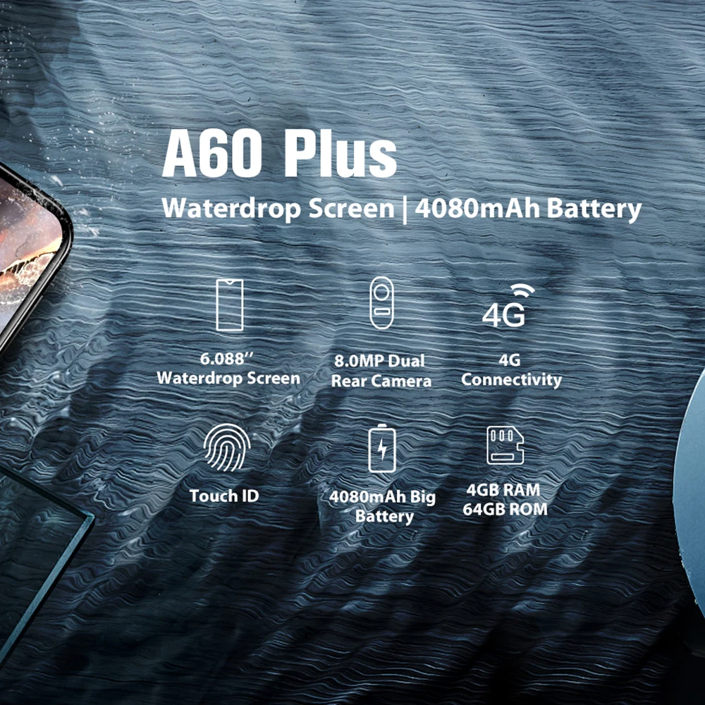 Blackview A60 4G LTE смартфон 4080 мА/ч 4 Гб Оперативная память 6 088 &quotв виде капли воды Экран