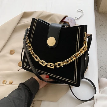 

Fashion Matte PU Leather Shoulder Bags for Women 2020 Winter Chain Handbag Designer Handbags High Quality Lady Crossbody Bag