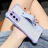 LOVECOM Matte Stand Holder Clear Phone Case For Samsung S21 S10 S9 S8 Plus S20 FE  A52 A72 A32 A51 A71 M51 Note 20 10 Plus Cover