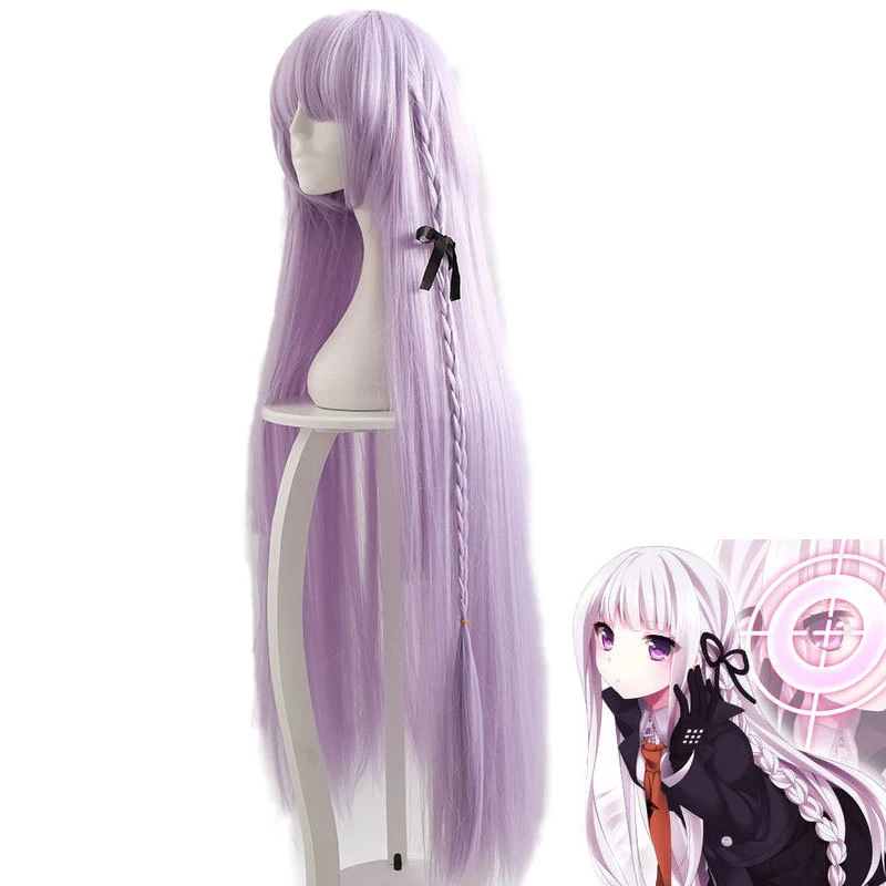 Kirigiri Kyouko Cosplay Costume Danganronpa 3 Woman's Uniform Full Set Kyouko Kirigiri Cosplay Wig Purple Long Straight Hair0 (8)