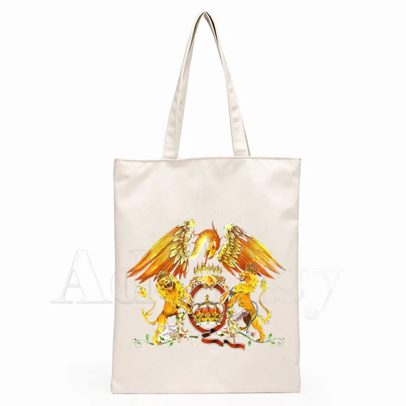 

FREDDIE MERCURY Heavy Rock Band The Queen New Arrives Art Canvas Bag Totes Simple Print Shopping Bags Girls Life Casual Pacakge