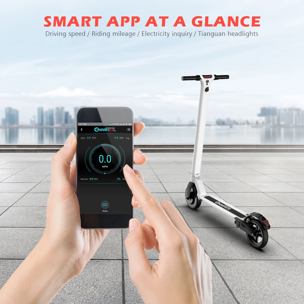  8.5 inch Smart E-Scooter Adult Electric Scooter with APP Third Gear With Speed Display Fixed Speed 