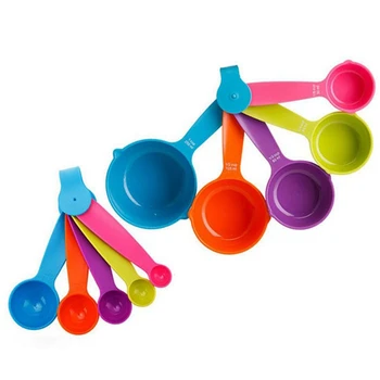 

10pcs/set Measuring Spoons Colorful Plastic Measure Spoon Useful Sugar Cake Baking Spoon Kitchen Baking Measuring Tools