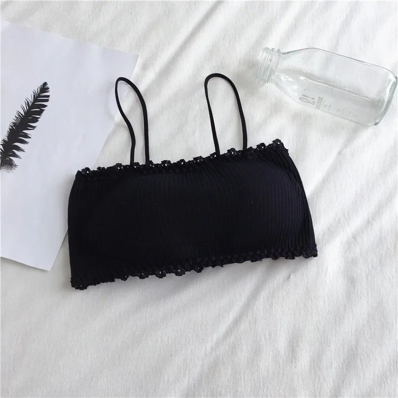 Women' Cotton Bra Female Tube Suspender Underwear