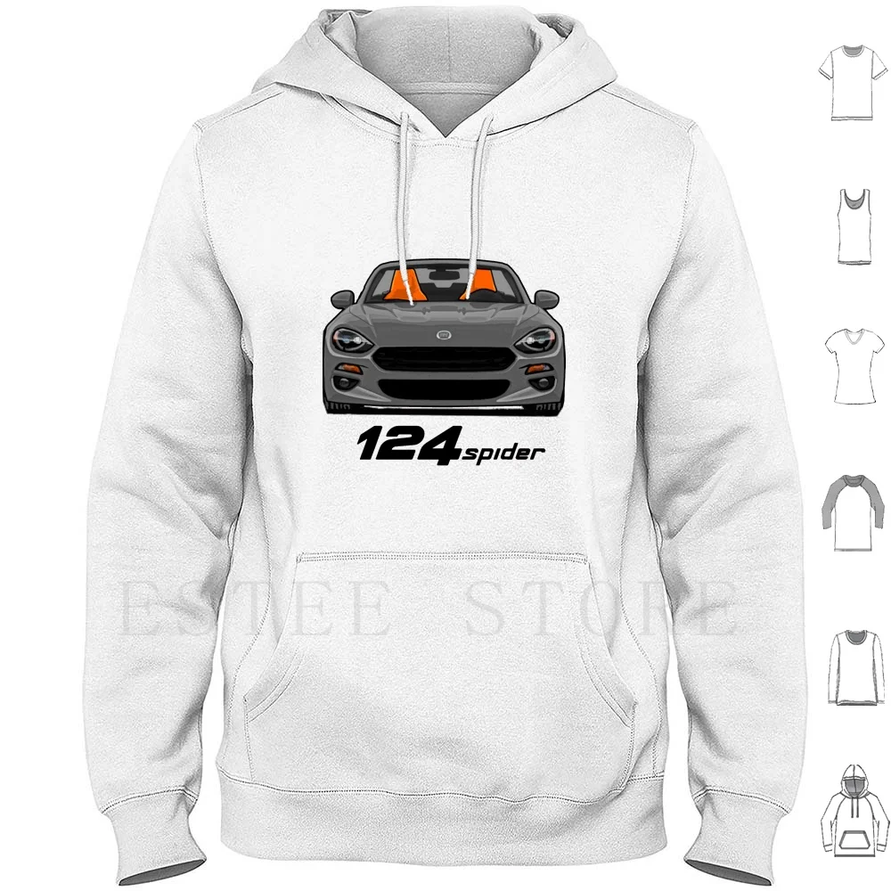 Felpe Con Cappuccio Fiat 124 Spider Abarth Fiat 124 Spider-Grey Multipla Abarth 595 Fiat Talento Fiat 127 Fiat Five Secolo