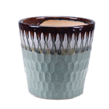 

Tuba Household Flowing Glaze Simplicity Northern Europe Cylinder Straight Canister Originality Meaty Green Luo Flowerpot